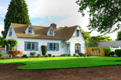 Suburban Shade plant pack thumbnail with a house and shaded lawn